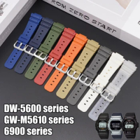 Watch Strap for Casio G-SHOCK DW-6900 5600 GW-M5610 DW-5600E GA-2100 Colorful Resin Rubber TPU Wrist Band Bracelet Accessories