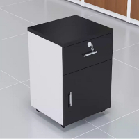 辦公桌文件櫃辦公室櫃子（黑+白色[長40寬40高60]）