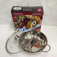 Panci Shabu Shabu VIERA 32 CM / Panci sekat 2 Stainless Steel