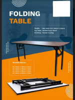 Informa Meja Lipat Folding Table Meja Makan Kantor Elegan Kokoh Kuat Rangka Besi Hollow 30x30mm Top 