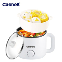 Cornell 1.5L Mini Multi Cooker with Steam Tray Personal Steamboat Noodle Cooker