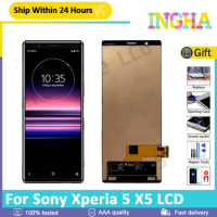 6.1"Original LCD For SONY Xperia 5 X5 LCD Display Touch Screen Digitizer Assembly Replacement Parts J8210 J8270 J9210 LCD+Frame
