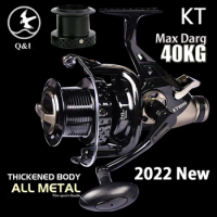 Q&amp;L KT All metal New 12+1BB CNC Fishing Reel Fishing Reel 40kg Max Drag 5.2:1 Sea All Metal Spinning Fishing Reel