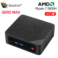 Beelink Ryzen 7 5800H SER5 Max Pro Mini PC AMD DDR4 16GB RAM 500GB SSD 5500U WiFi6 4K HD Desktop Computer SER5 Pro 5700U