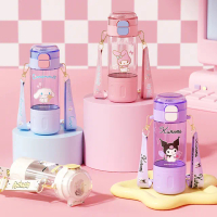 【SANRIO 三麗鷗】三麗鷗Tritan吸管直飲兩用水壺580ml不含雙酚A(酷洛米/大耳狗/美樂蒂/帕恰狗)