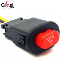Glixal Scooter Hazard Warning Light Switch for GY6 49cc 50cc 125cc 150cc Chinese Moped Scooter (2 pcs)