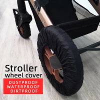 2Pcs Baby Stroller Wheel Cover Dustproof Wheelchair Tire Protector Infant Pushchair Pram Wheel Anti-Dirty Oxford Cloth Accessori