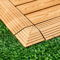 【樂嫚妮】仿木紋塑木地板用收邊轉角 卡扣式收編角(園藝造景 景觀布置)