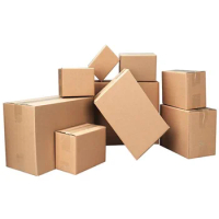 10pcs/lot Wholesale Corrugated Packing Box Kraft Paper Mailing Box Express Transportation Carton Box Christmas Present Boxes