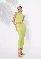 FORCAST Royce Midi Knit Skirt