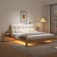 HDB Bed Frame Bedframe Wooden Bed Queen King Bed Solid Wood Bed Double Bed Rental Room Single Double Bed