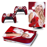 Christmas Gift Santa girls PS5 Disk digital skin sticker decal cover for PS5 console and controllers sticker vinyl PS5 disc skin