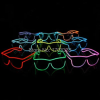 50pcs/lot Sound Music Voice Activate led glasses El Wire Glow Sun Glasses light up glasses for Party DHL Fedex Free Shipping