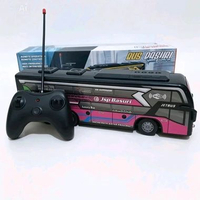Mainan Rc mobil bus basuri telolet musik remote control bis batre cas