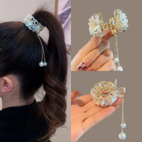 Thời trang Rhinestone tua giáo dục tán tán vụn Hoa tóc Clip phụ nữ barrettes tóc giả