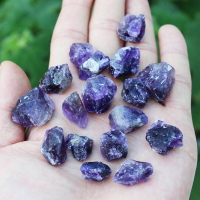 天然紫水晶原石擺件小石頭魚缸裝飾造景能量療愈礦物兒童寶石