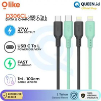Olike D306CL Kabel Data Charger USB TYPE C To Lightning iP 27W 3A PD 1M Fast Charging D306