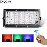 Full Spectrum LED Grow Light, Remote Dimming, IP66 Waterproof, 50W Glare, 4500LM, Indoor Grow Tent, Aquarium Plant Grow, 220V