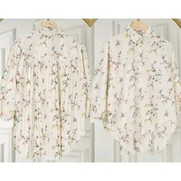 Atasan wanita/ blouse ORIGINAL ARABEL SHAKILA PLISKET BLOUSE FRESH FLOWER CREME
