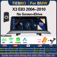 TIEBRO 10.25inch Android12 Auto 4+128G For BMW X3 E83 2004-2010 With Idrive Car Radio Stereo Multimedia Player Carplay Bluetooth