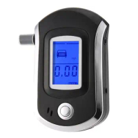 2023 Professional Digital Breath Alcohol Tester LCD Analyzer With 5 Mouthpiece Breathalyzer Alcohol Detector Backlight Light