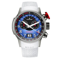 【EDOX 伊度】限量賽車錶 BMW M MOTOSPORT 賽車計時石英錶/48mm(E38001.TINR.BUDN)