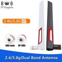 12 dBi Dual Band WiFi Antenna 2.4G 5G 5.8GHz SMA Male/ RP-SMA Male Universal Antenna Amplifier WLAN Router Signal Booster