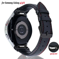 Luxury Carbon Leather Strap for Samsung Galaxy Watch 4 6 Band Classic 46mm 47mm/for Galaxy Watch4 44mm 40mm No Gaps Watch Strap