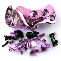OCGAME 12sets/lot Plated chrome Full Housing Shell Case Kit Replacement Parts for xbox360 Xbox 360 Wireless Controller