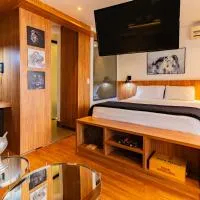 住宿 2202 Hotel/flat luxuoso com vista incrível no Itaim Bibi 伊丹畢比 聖保羅