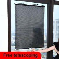Tirai Jendela Tarik Roller Blind Sun Protection Suction Cups