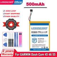 LOSONCOER 500mAh 361-00103-00 Battery For GARMIN Dash Cam 45, Dash Cam 46, Dash Cam 55, Dash Cam 56, Dash Cam 66W Battery