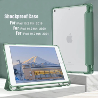 For ipad 10th 10.9 case Leather Tri-fold ebook Cover For iPad 10.2 8th 7th 9th iPad 9.7 5th GEN Stand Funda With Pencil holder