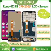 6.57"New LCD For Oppo Reno4 Z Reno 4 Z 5G LCD Display Touch Screen Digitizer Assembly For Oppo Reno 4Z 5G CPH2065 Lcd Frame