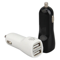 2019 Mini Dual 2 Ports 12V Cargador USB Auto Car Charger Adapter Charging Adaptor for Mobile Phone Charger 500pcs