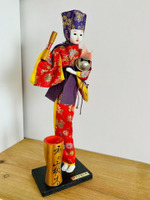 大號！日本昭和 鄉土玩具 民間民蕓品 西陣織人形人偶置物擺飾