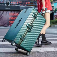 全新 上新 加厚行李箱 拉桿密碼箱 超大40旅行箱 50寸大容量鋁框拉鍊箱