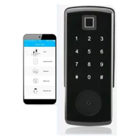 WIFI Biometric Fingerprint Door Lock Smart Digital Keypad Door Lock Unlocking by Mobile APP Key Password and Card