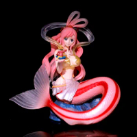 Anime One Piece Gk Kawaii Pop Shirahoshi Princess Action Figures Model Mermaid Princess Holding Luffy's Doll Ornaments Toys Gift