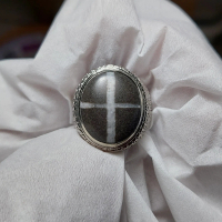 Batu akik tapak jalak asli tembus senter batu cicin