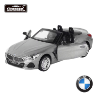 【KIDMATE】1:30聲光合金車 BMW Z4 M40i灰(正版授權 迴力車模型玩具車 敞篷跑車)