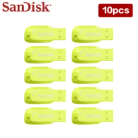 10pcs/lot Original SanDisk CZ410 USB Flash Drive 32GB 64GB 128GB Read Speed 100MB/s U Stick Memory USB 3.2 Gen 1 USB pendrive