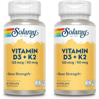 SOLARAY Vitamin D3 K2 - Supplement for bone health and immune support - Contains 5000 IU of vitamin