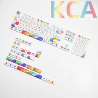 ECHOME Rainbow Monster Theme Keycap Set PBT Dye-sublimation MX Switch Keyboard Cap KCA Profile Key Cap for Mechanical Keyboard