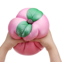 Huge Peach Squishy Jumbo Fruit Slow Rising Soft Toy PU Simulated Food Decompression Toy Gift Collection with Packaging Giant Toy