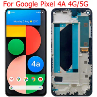 Pixel 4A LCD For Google Pixel 4A 4G 5G LCD Display Screen With Frame Pixel 4A 4G 5.81" Screen Pixel 4A 5G 6.2" Display