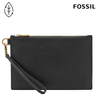 【FOSSIL 官方旗艦館】Wristlet 真皮手拿包-黑色 SLG1557001