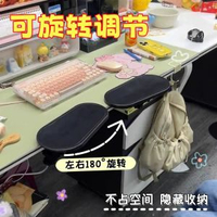 全城熱賣 - 桌面手臂托架辦公室可旋轉電腦桌延長板臺面胳膊肘手托架工位神器黑色-兩個裝【旋轉手托架】