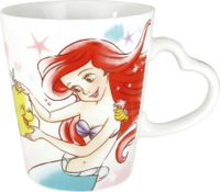 大賀屋 小美人魚 杯子 迪士尼 DISNEY 美人魚 馬克杯 茶杯 水杯 愛心 日貨 正版 授權 J00014745