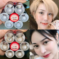 คอนแทคเลนส์ รุ่น New Pony สีเทา/ตาล Gray/Brown มีสายตาปกติ (0.00) เปลี่ยนแทนทุกเดือน